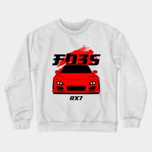 Front red rx7 fd3s Crewneck Sweatshirt